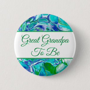 Great Grandpa To Be Boy's Baby Shower Button