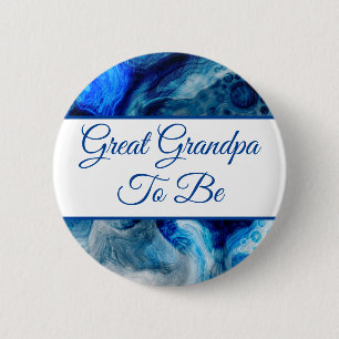 Great Grandpa To Be Boy's Baby Shower Button