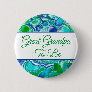 Great Grandpa To Be   Boy's  Baby Shower    Button