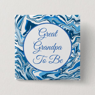 Great Grandpa To Be Boy's Baby Shower Button
