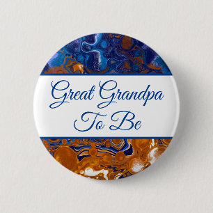 Great Grandpa To Be Boy's Baby Shower Button