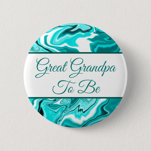 Great Grandpa To Be | Boy's  Baby Shower   Button (Front)
