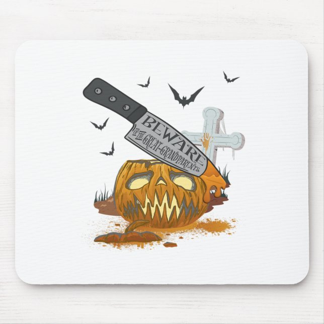 Great-grandparents Funny Halloween Party  Mouse Pad (Front)
