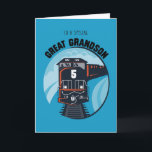 Great Grandson 5th Birthday Train, Little Boy, Blu Card<br><div class="desc">Do you hear the sound? Something comes fast between the clouds. Wish a very Happy 5th Birthday to your Great Grandson with this funny and suitable card for a little boy. A cute illustration of a train with a big number 5 on the front that he will love!</div>