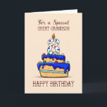 Great Grandson 8th Birthday, 8 on Sweet Blue Cake Card<br><div class="desc">This is a perfect birthday card to send your great grandson who will be celebrating his eighth birthday. The sweetest cake and colorful candies are so enough to sweeten up the already sweet day. Greet him happy 8th birthday now.</div>