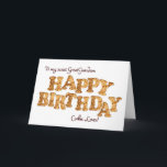 Great Grandson, a Birthday card for a cookie lover<br><div class="desc">A fun birthday card for the one who loves cookies and the sweet things in life. Letters formed from cookies make the words Happy Birthday. Inside is a cookie with a bite from it and a funny verse.</div>
