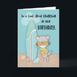 Great Grandson Birthday Beach Funny Cool Racoon Card<br><div class="desc">Your fun loving great grandson will surely love this card once you hand him this on his upcoming birthday celebration. Since he loves the sun and water so much,  he will definitely join this cool racoon in riding the waves.</div>