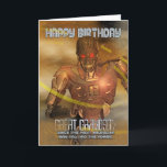 Great Grandson Birthday Card With Cyborg - Modern<br><div class="desc">Great Grandson Birthday Card With Cyborg - Modern Robot</div>
