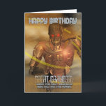 Great Grandson Birthday Card With Cyborg - Modern<br><div class="desc">Great Grandson Birthday Card With Cyborg - Modern Robot</div>