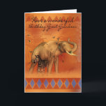 Great Grandson Birthday Card With Elephant Butterf<br><div class="desc">Great Grandson Birthday Card With Elephant Butterfly And Zebra</div>