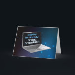 Great Grandson Birthday with Computer Card<br><div class="desc">Send cyber space wishes to your great grandson with the birthday card. The computer is floating in space. Perfect for your great grandson who likes computers!</div>