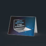 Great Grandson Birthday with Computer Card<br><div class="desc">Send cyber space wishes to your great grandson with the birthday card. The computer is floating in space. Perfect for your great grandson who likes computers!</div>