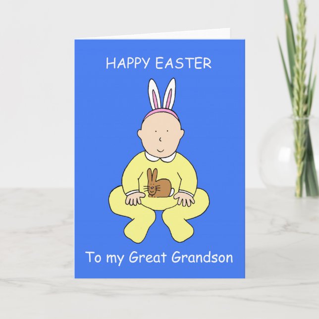 Great Grandson Happy Easter Holiday Card (Front)