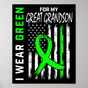 Great Grandson Kidney Disease Cerebral Palsy Aware Poster