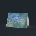Great Grandson Religious Birthday Blessings Card<br><div class="desc">This simple design has a timeless appeal that is sure to capture your great grandson's attention and make him feel special on his big day. It's the perfect way to express your gratitude for the wonderful young adult he has become and the blessings he brings to your family. This birthday...</div>