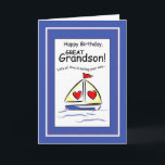 Great Grandson Religious Sailboat Birthday Card<br><div class="desc">Perfect card for Great Grandson on his birthday.</div>
