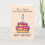 Great Great Granddaughter 1st Birthday, Sweet Cake Card<br><div class="desc">Your sweet and precious great great granddaughter will be celebrating her first birthday. Make this day memorable for her by giving her this keepsake card that she may look back at this special life event.</div>