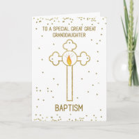 Great Great Granddaughter Baptism Gold Cross