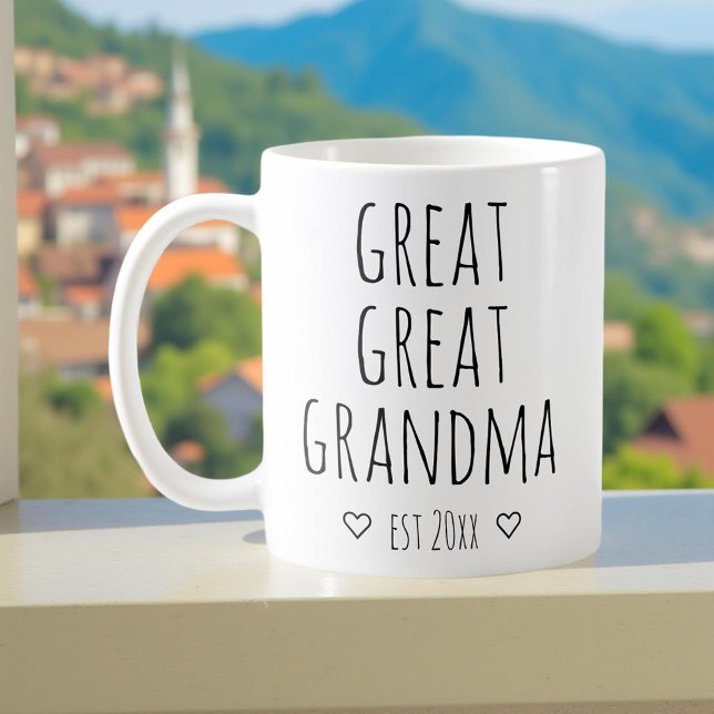 Great-Great Grandma Custom Pregnancy Announcement Coffee Mug (Creator Uploaded)