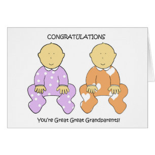 Great Great Grandparents to Twins Congratulations