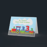 Great Great Grandson 3rd Birthday Colourful Train Card<br><div class="desc">Share a fun birthday greeting and message when a great great grandson finally turns three years old. This card does just that so this will be a perfect first choice as a gift for him.</div>