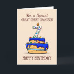 Great Great Grandson 7th Birthday, Sweet Blue Cake Card<br><div class="desc">Great great grandsons are angels. As your great great grandson turns seven soon,  be ready to send him this cute blue cake card with sweet icing to make him feel how special he is. Greet him happy 7th birthday and join in the celebration.</div>
