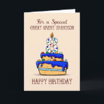 Great Great Grandson 8th Birthday, Sweet Blue Cake Card<br><div class="desc">Turning eight is great. This card is meant to send sweet birthday greetings and wishes to your beloved great great grandson as he celebrates his 8th birthday. Join in the celebration with this sweet blue icing card to say happy birthday.</div>