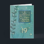 Great Great Grandson Religious 19th Birthday Green Card<br><div class="desc">This year would be the year that your loved great great grandson will be celebrating his 19th year birthday. This card was specially designed for him on this occasion. Get this card now.</div>