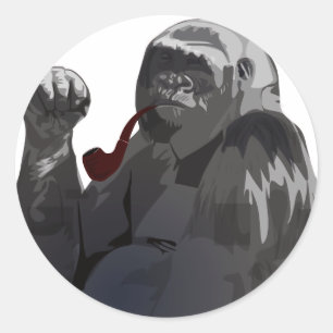 Great Green Gorilla Classic Round Sticker