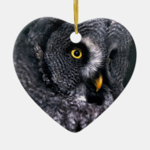 Great Grey Owl Ceramic Tree Decoration
