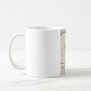 Great Grey Owl funny owl watercolor face Coffee Mug