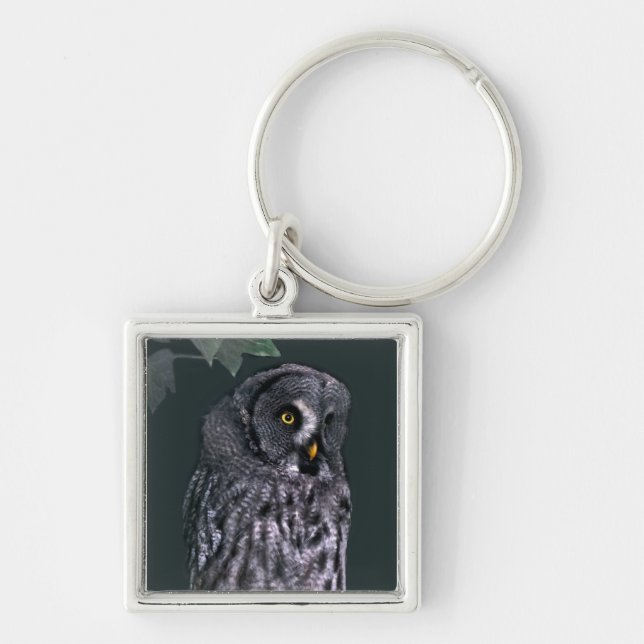 Great Grey Owl Key Ring (Front)