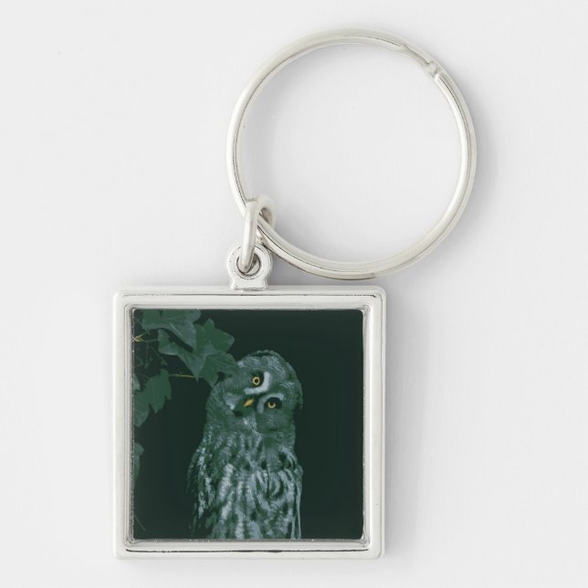 Great Grey Owl Key Ring (Front)