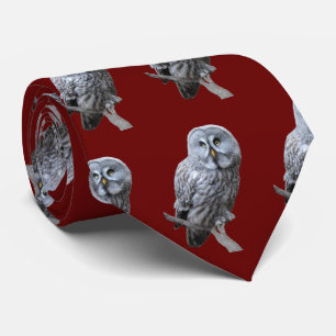 Great Grey Owl Neck Tie
