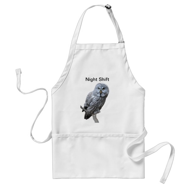 Great Grey Owl Standard Apron (Front)
