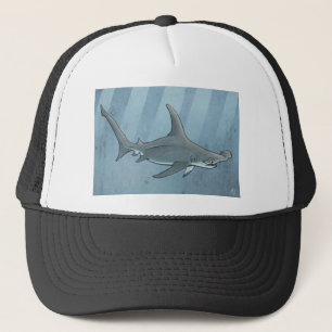 Great hammerhead shark trucker hat