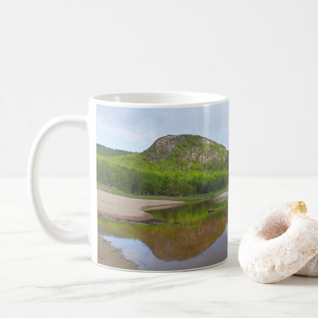 Great Head Reflection at Sand Beach Coffee Mug (With Donut)