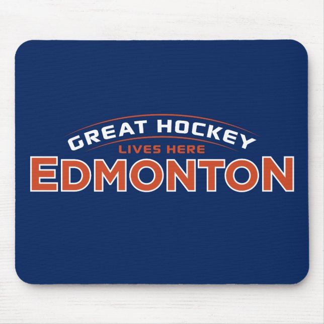Great Hockey Edmonton Blue Mouse Pad (Front)