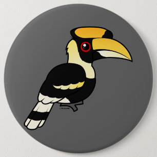 Great Hornbill 6 Cm Round Badge