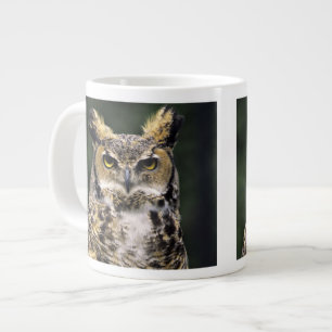 Great Horned Owl (Bubo virginianus), full body Large Coffee Mug