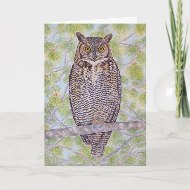 Great Horned Owl Card (Front)