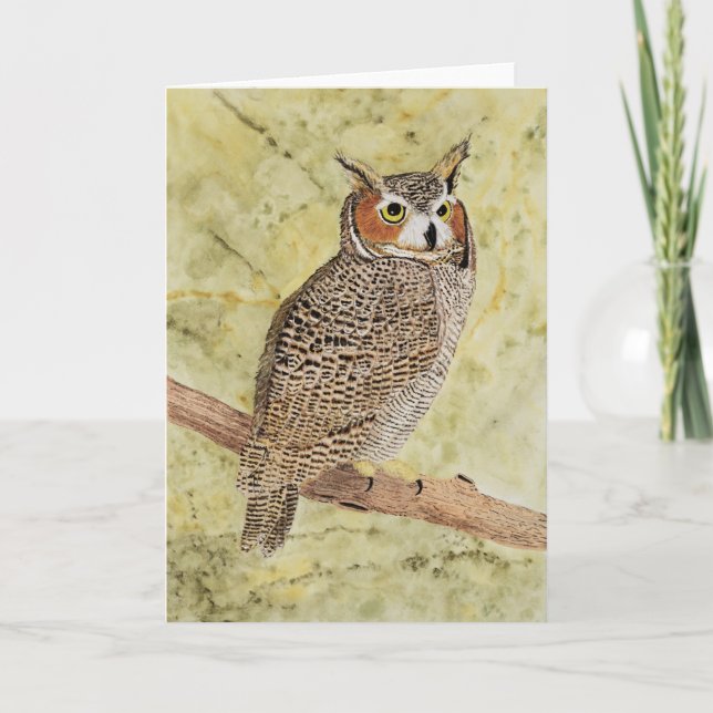 Great Horned Owl Card (Front)