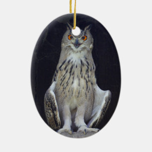 Great Horned Owl Ceramic Tree Decoration