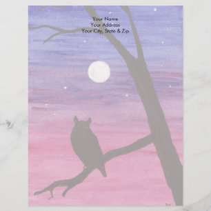 Great Horned Owl Customised Letterhead