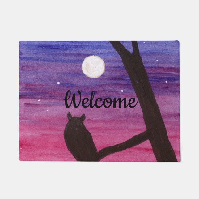 Great Horned Owl Doormat (Front)