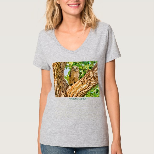 Great Horned Owl in Colorado T-Shirt (Front)