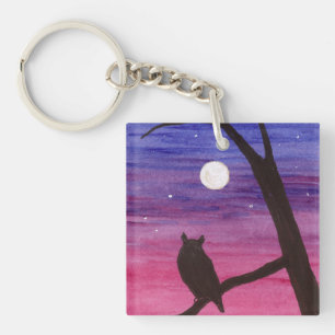 Great Horned Owl Key Ring
