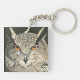 Great Horned Owl Key Ring