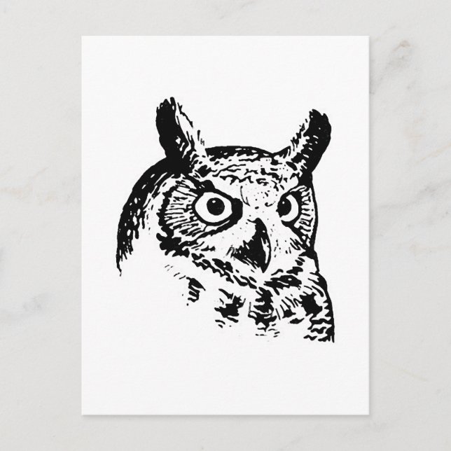 Great Horned Owl Logo Postcard (Front)