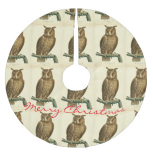 Great Horned Owl Thunder_Cove Brushed Polyester Tree Skirt